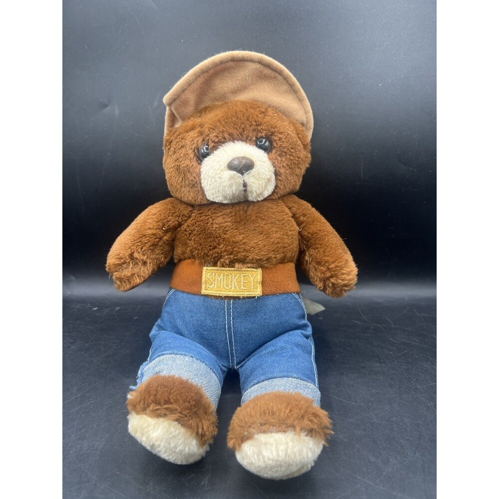 SMOKEY The Bear 1985 Brown Stuffed Teddy Plush Three Bears Inc *Details*